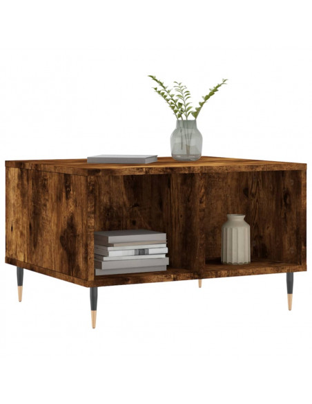 Tavolino da Salotto Rovere Fumo 60x50x36,5 cm Legno Multistrato