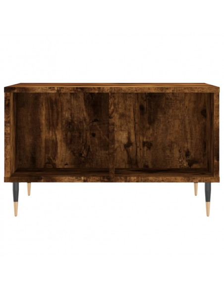 Tavolino da Salotto Rovere Fumo 60x50x36,5 cm Legno Multistrato