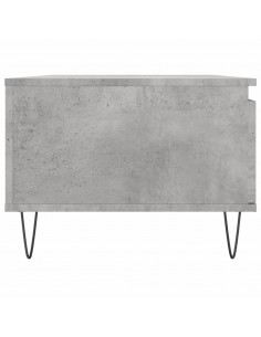 Tavolino Salotto Grigio Cemento 90x50x36,5 cm Legno Multistrato 2