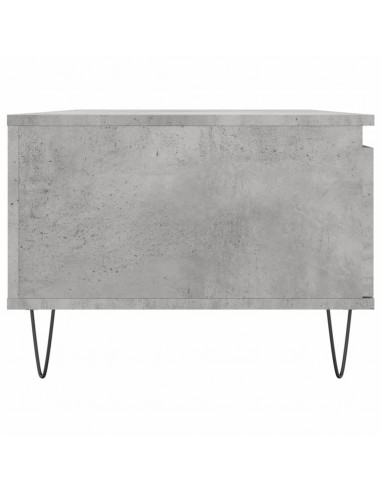 Tavolino Salotto Grigio Cemento 90x50x36,5 cm Legno Multistrato