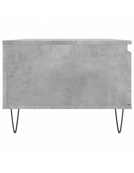 Tavolino Salotto Grigio Cemento 90x50x36,5 cm Legno Multistrato