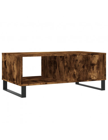 Tavolino da Salotto Rovere Fumo 90x50x36,5 cm Legno Multistrato