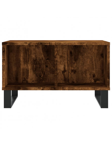 Tavolino da Salotto Rovere Fumo 60x50x36,5 cm Legno Multistrato