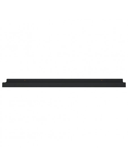 Mensole con Sporgenza 2 pz Nere 60x9x3 cm MDF