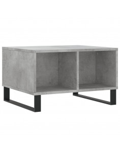 Tavolino Salotto Grigio Cemento 60x50x36,5 cm Legno Multistrato 2