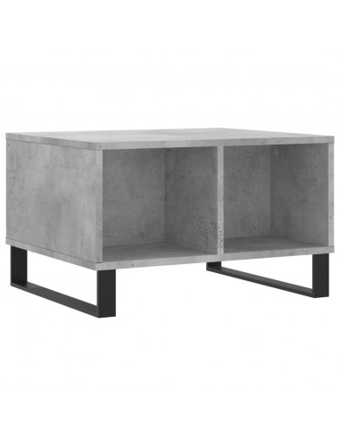 Tavolino Salotto Grigio Cemento 60x50x36,5 cm Legno Multistrato