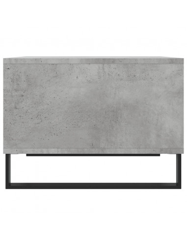 Tavolino Salotto Grigio Cemento 60x50x36,5 cm Legno Multistrato