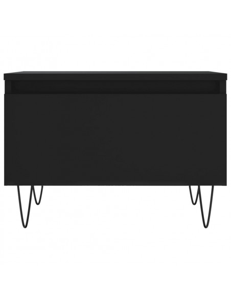 Tavolino da Salotto Nero 50x46x35 cm in Legno Multistrato