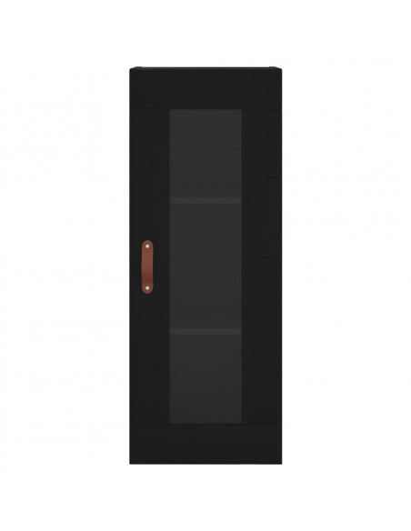 Credenza Nera 34,5x34x180 cm in Legno Multistrato