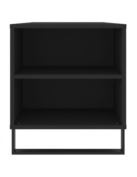 Tavolino da Salotto Nero 102x44,5x50 cm in Legno Multistrato