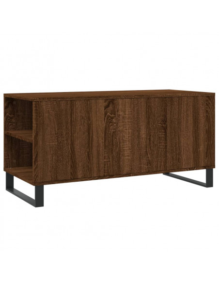 Tavolino Salotto Rovere Marrone 102x44,5x50cm Legno Multistrato