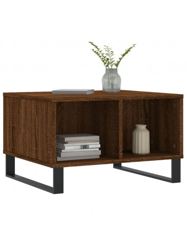 Tavolino da Salotto Rovere Marrone 60x50x36,5 cm in Multistrato