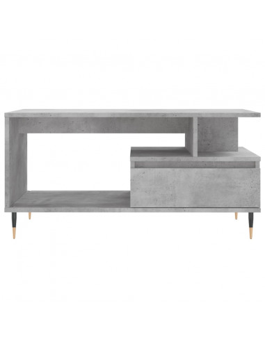 Tavolino Salotto Grigio Cemento 90x49x45 cm Legno Multistrato