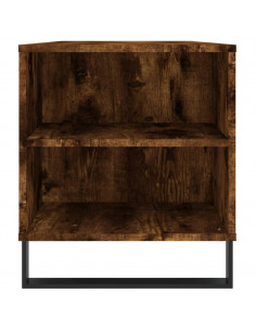Tavolino da Salotto Rovere Fumo 102x44,5x50cm Legno Multistrato 2
