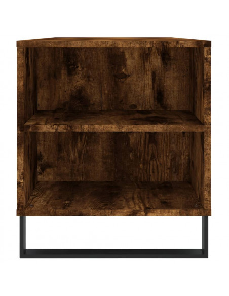 Tavolino da Salotto Rovere Fumo 102x44,5x50cm Legno Multistrato