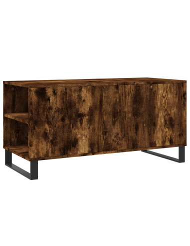 Tavolino da Salotto Rovere Fumo 102x44,5x50cm Legno Multistrato