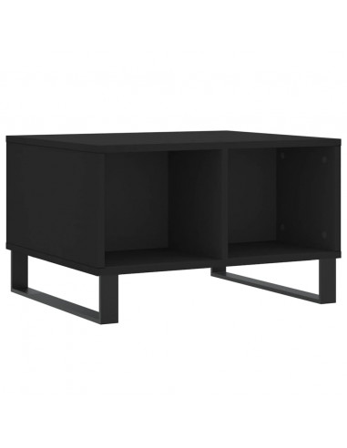 Tavolino da Salotto Nero 60x50x36,5 cm in Legno Multistrato
