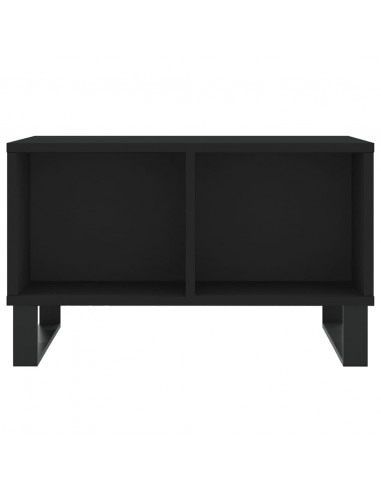 Tavolino da Salotto Nero 60x50x36,5 cm in Legno Multistrato