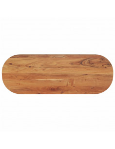 Piano Tavolo 110x40x2,5 cm Ovale in Legno Massello di Acacia 2