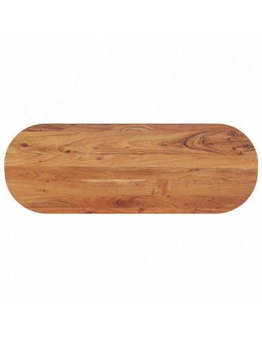 Piano Tavolo 110x40x2,5 cm Ovale in Legno Massello di Acacia