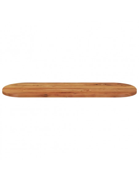 Piano Tavolo 110x40x2,5 cm Ovale in Legno Massello di Acacia