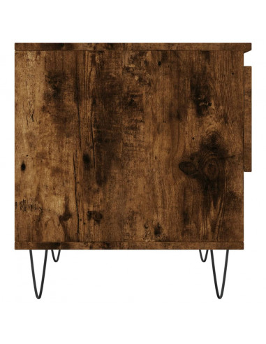 Tavolino da Salotto Rovere Fumo 50x46x50cm in Legno Multistrato