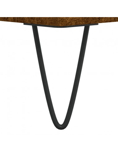 Tavolino da Salotto Rovere Fumo 50x46x50cm in Legno Multistrato