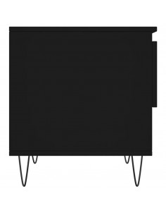 Tavolino da Salotto Nero 50x46x50 cm in Legno Multistrato 2