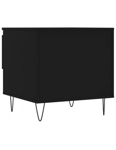 Tavolino da Salotto Nero 50x46x50 cm in Legno Multistrato