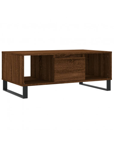 Tavolino da Salotto Rovere Marrone 90x50x36,5 cm in Multistrato