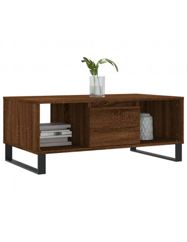 Tavolino da Salotto Rovere Marrone 90x50x36,5 cm in Multistrato