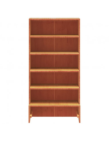 Scarpiera Marrone Cera 52x30x104 cm Legno Massello di Pino