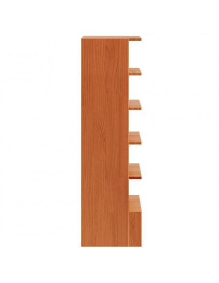 Scarpiera Marrone Cera 52x30x104 cm Legno Massello di Pino
