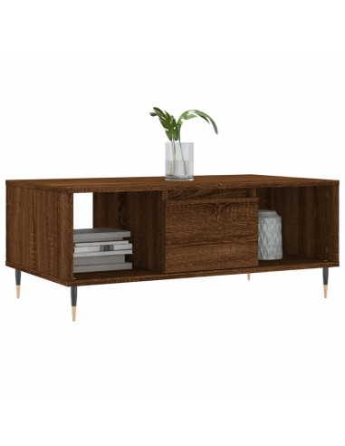 Tavolino da Salotto Rovere Marrone 90x50x36,5 cm in Multistrato