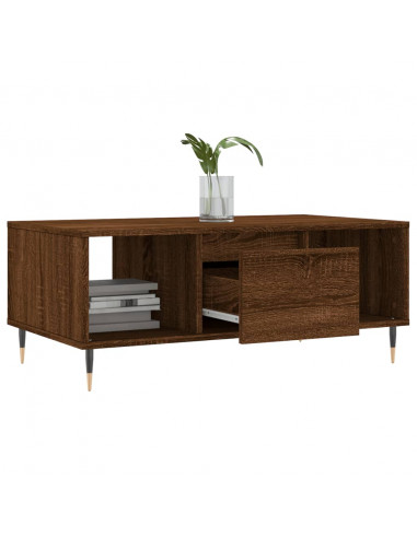 Tavolino da Salotto Rovere Marrone 90x50x36,5 cm in Multistrato