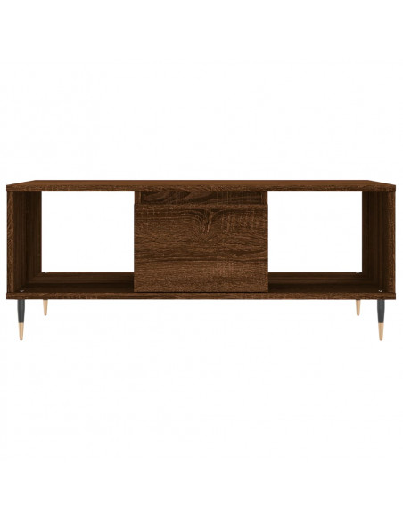 Tavolino da Salotto Rovere Marrone 90x50x36,5 cm in Multistrato