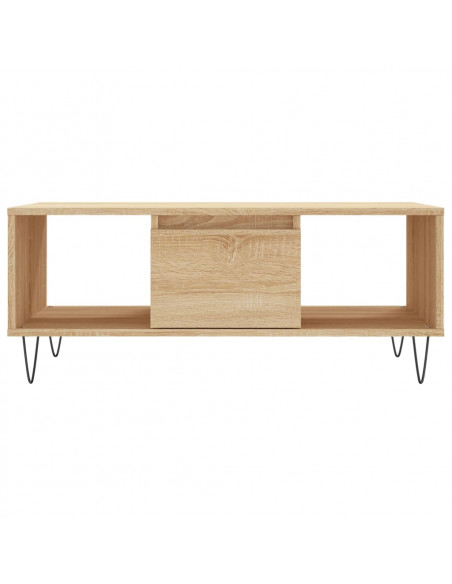 Tavolino Salotto Rovere Sonoma 90x50x36,5 cm Legno Multistrato