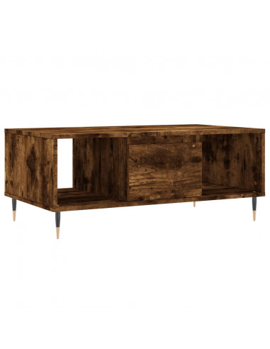 Tavolino da Salotto Rovere Fumo 90x50x36,5 cm Legno Multistrato