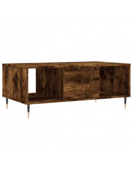Tavolino da Salotto Rovere Fumo 90x50x36,5 cm Legno Multistrato