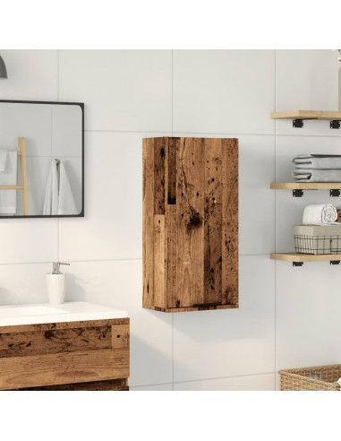 Mobile da Bagno a Parete Rovere Artigianale 32x20x67 cm