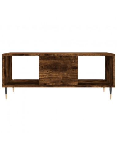 Tavolino da Salotto Rovere Fumo 90x50x36,5 cm Legno Multistrato