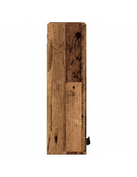 Mobile da Bagno a Parete Rovere Artigianale 32x20x67 cm