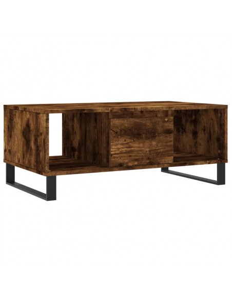 Tavolino da Salotto Rovere Fumo 90x50x36,5 cm Legno Multistrato