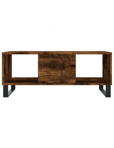 Tavolino da Salotto Rovere Fumo 90x50x36,5 cm Legno Multistrato