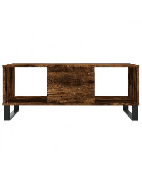 Tavolino da Salotto Rovere Fumo 90x50x36,5 cm Legno Multistrato