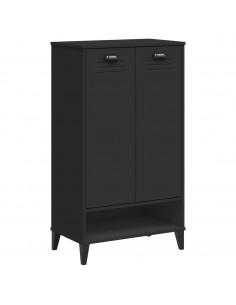 Scarpiera VIKEN Nera in Legno Massello di Pino 2