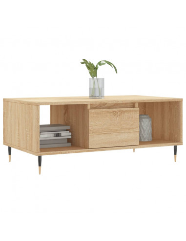 Tavolino Salotto Rovere Sonoma 90x50x36,5 cm Legno Multistrato