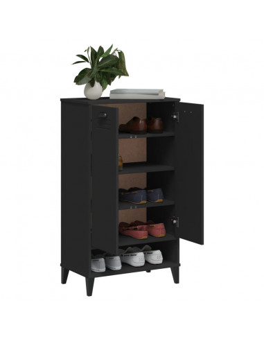 Scarpiera VIKEN Nera in Legno Massello di Pino