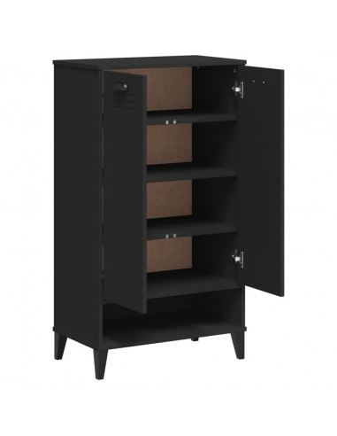 Scarpiera VIKEN Nera in Legno Massello di Pino