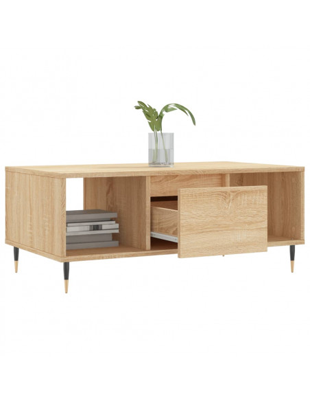 Tavolino Salotto Rovere Sonoma 90x50x36,5 cm Legno Multistrato